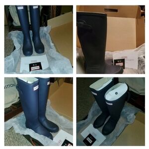 Hunter Original Adjustable Tall Rain Boot In Aubergine Size 9